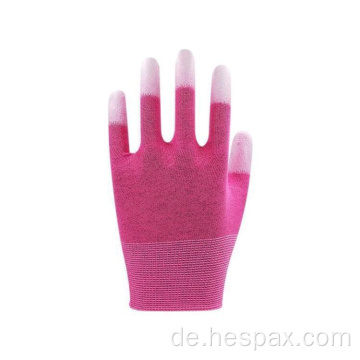 Hespax pu finger beschichtete kohlenstofffaser geschichtete Handschuh